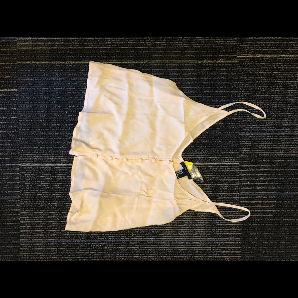 Cream tank top botton down
